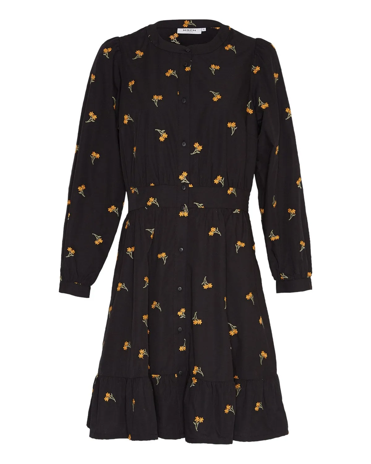 Nannie Nona Shirt Dress EMB - Black/Flower