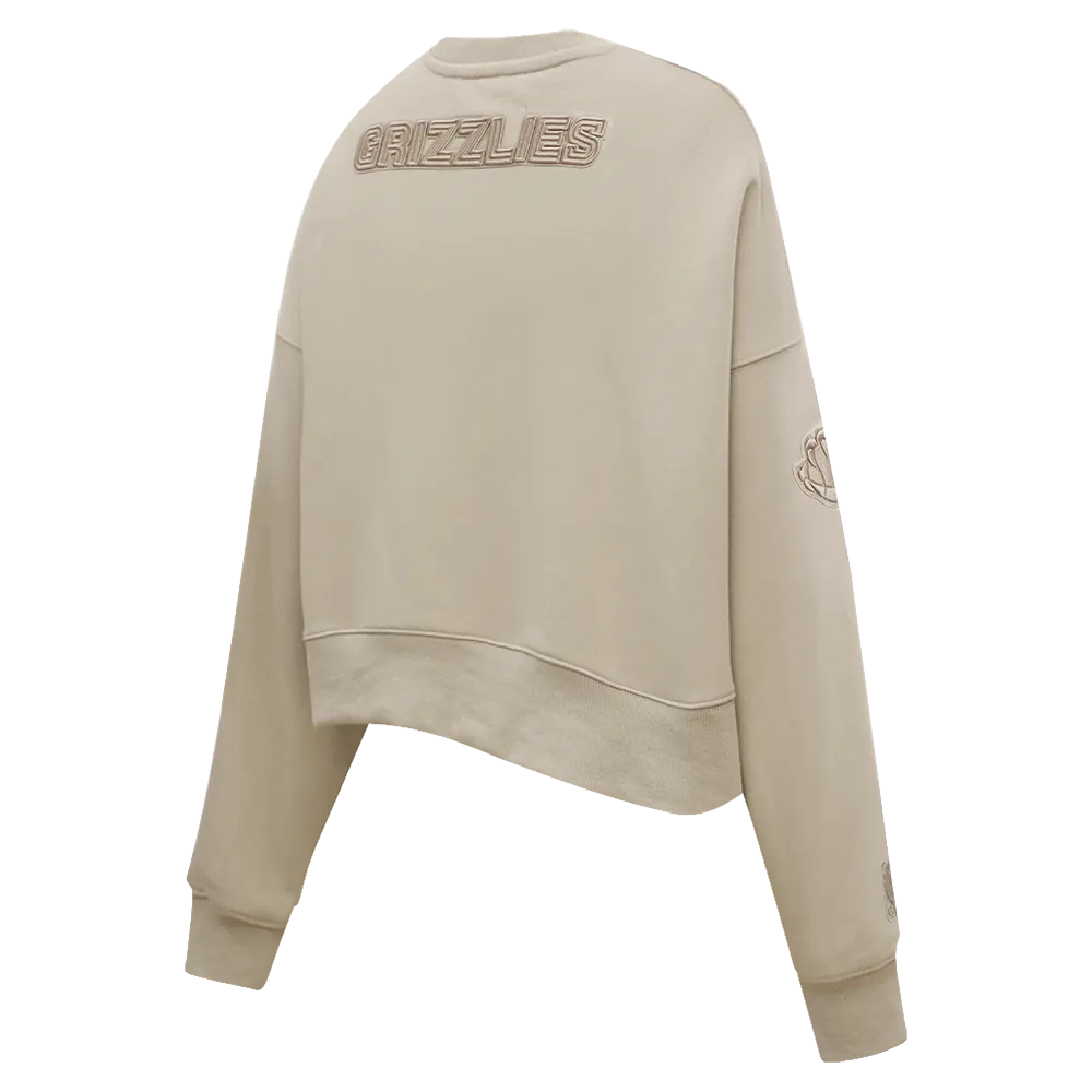 NBA MEMPHIS GRIZZLIES NEUTRAL WOMEN'S CREWNECK (TAUPE)