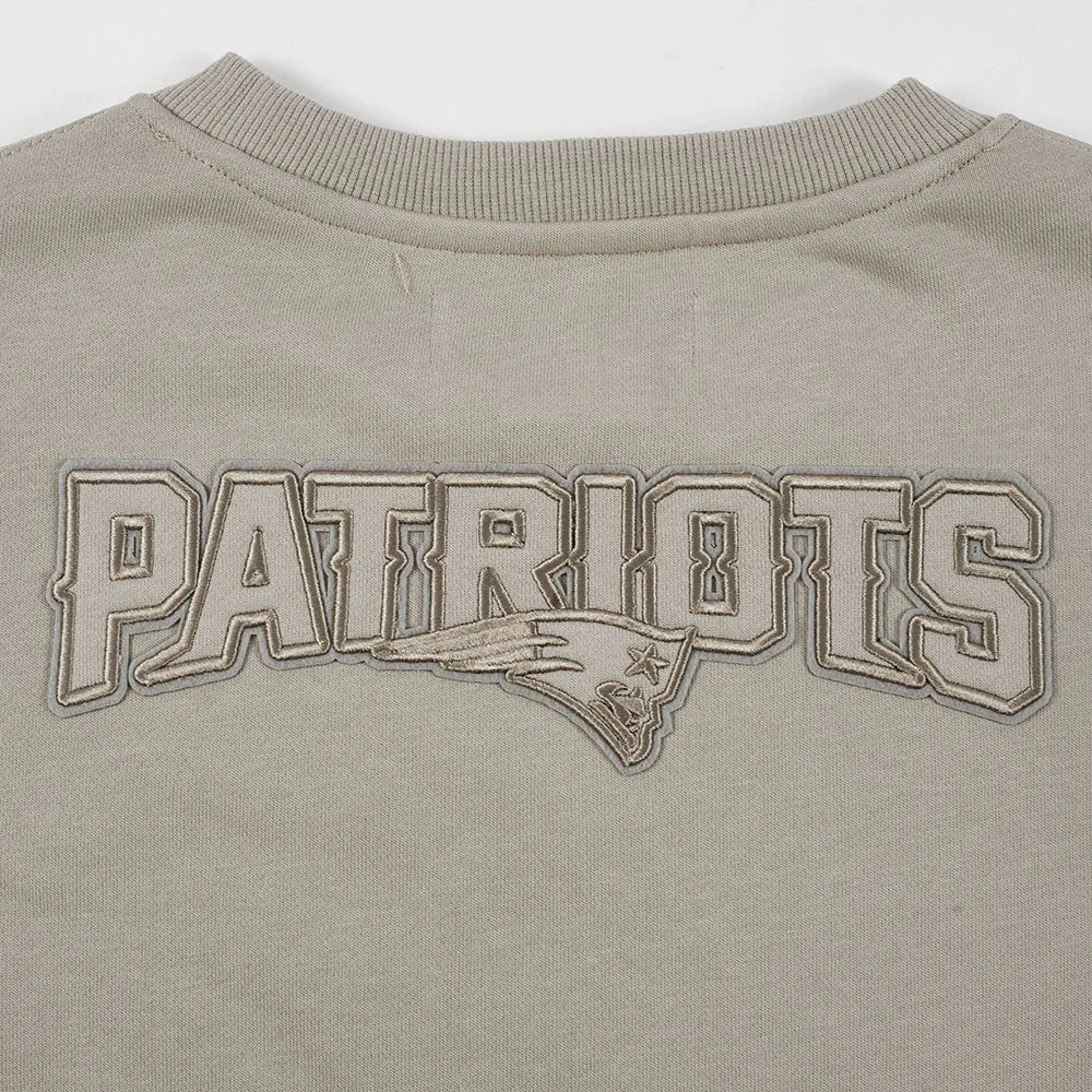 NFL NEW ENGLAND PATRIOTS NEUTRAL WOMEN'S FLC CREWNECK (TAUPE)