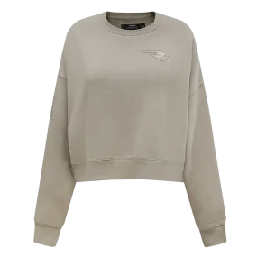 NFL NEW ENGLAND PATRIOTS NEUTRAL WOMEN'S FLC CREWNECK (TAUPE)