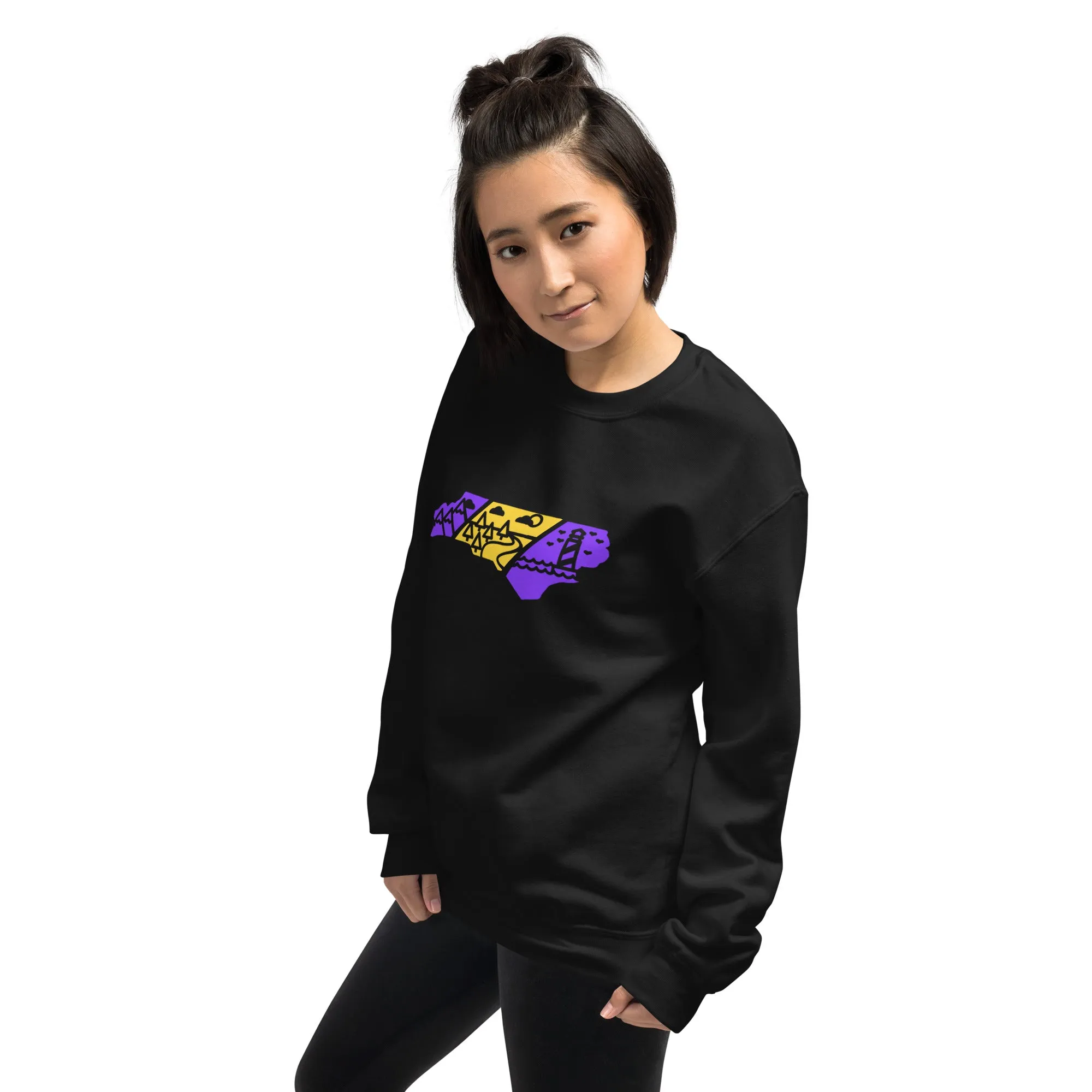 North Carolina 3 Regions Purple & Gold Unisex Sweatshirt