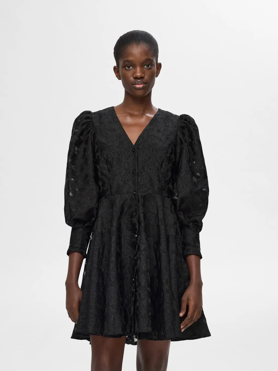 Pandora Ls Short Shirt Dress - Black