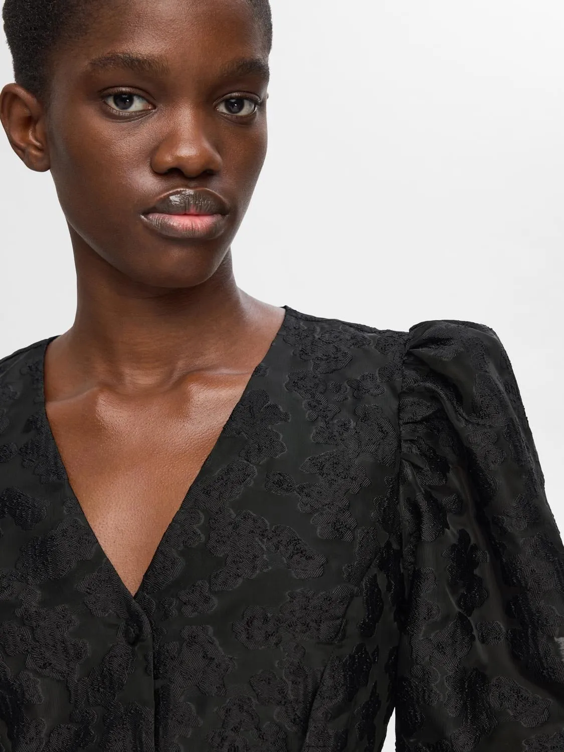 Pandora Ls Short Shirt Dress - Black