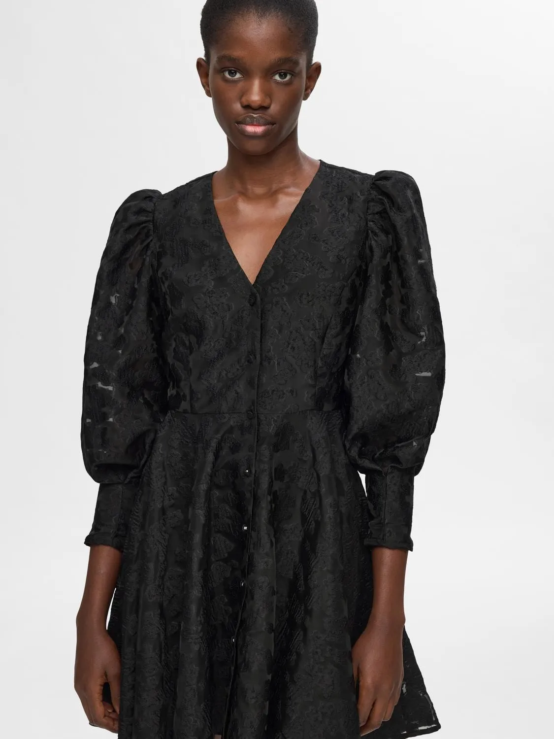 Pandora Ls Short Shirt Dress - Black