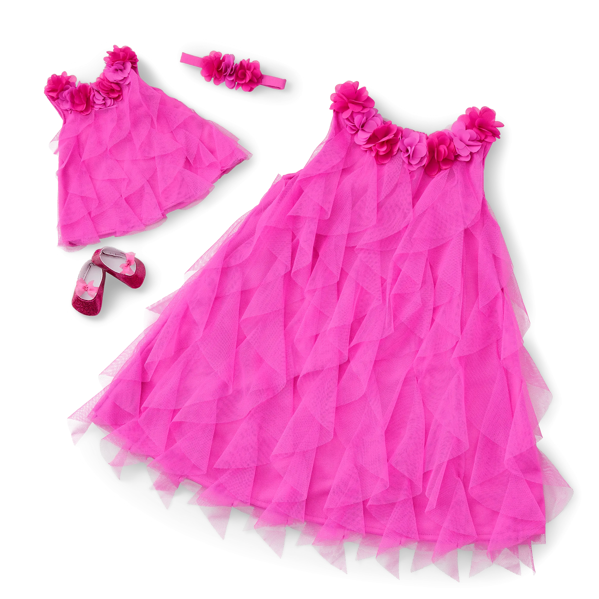 Party-Pink Birthday Dresses for Little Girls & Bitty Baby® Dolls