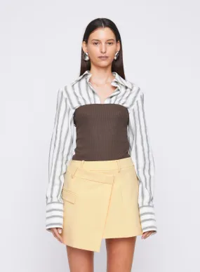 PIPPA TOP (MEADOW STRIPE/ DARK COCOA)