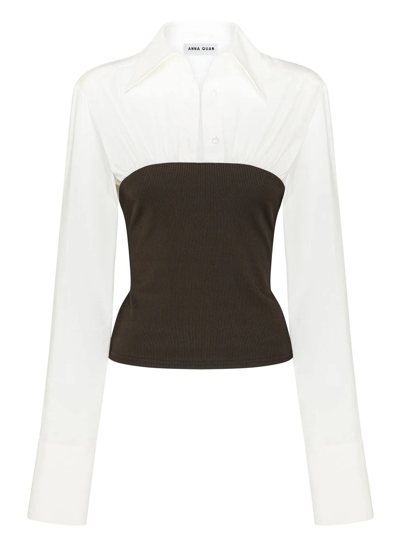 PIPPA TOP (SWAN W/ DARK COCOA)