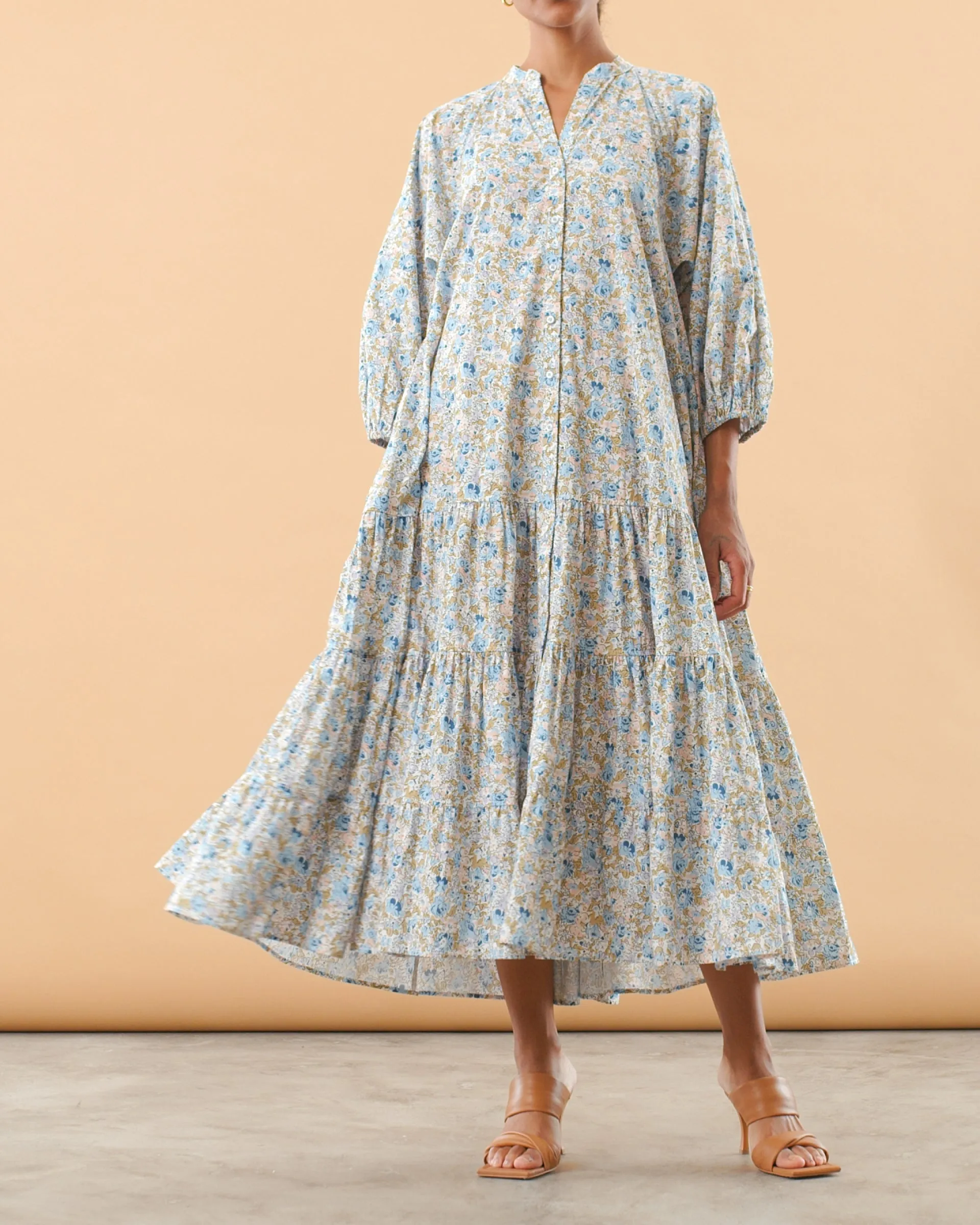 Poplin Shirt Dress - Blossoms