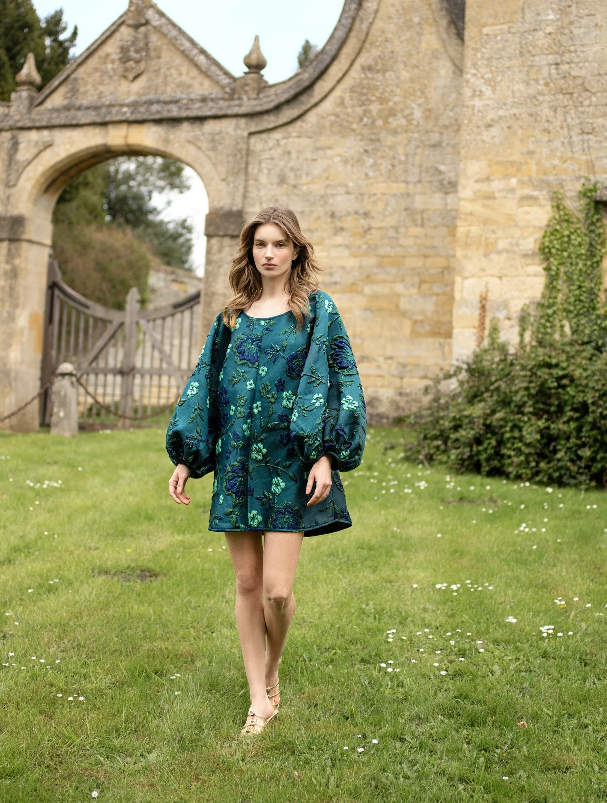 Pre Order Monochrome Green Good Luck Dress