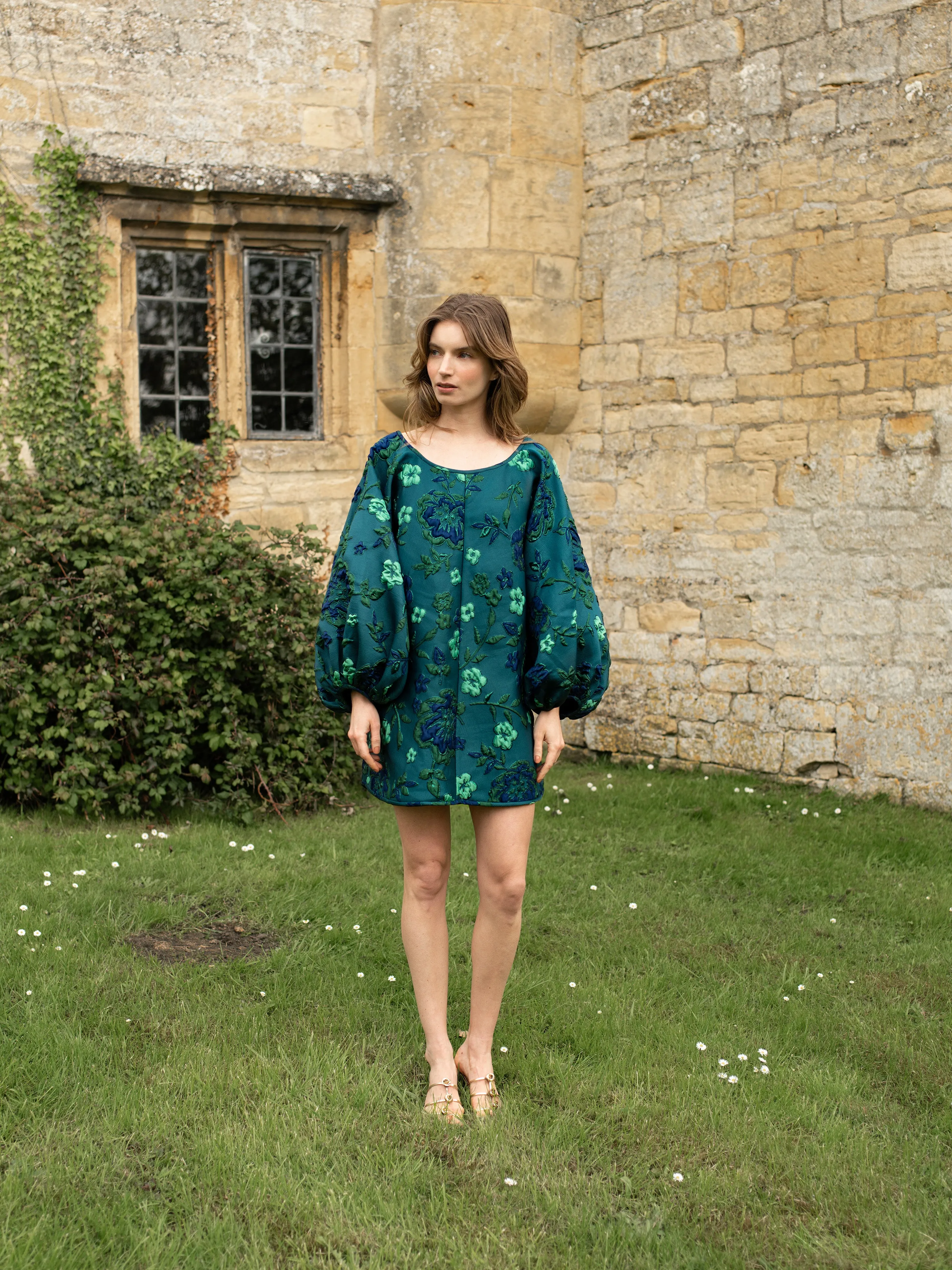 Pre Order Monochrome Green Good Luck Dress