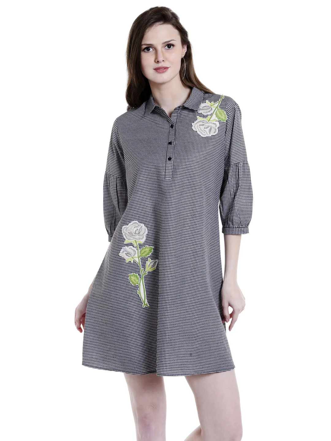 Printed Embroidery Dress