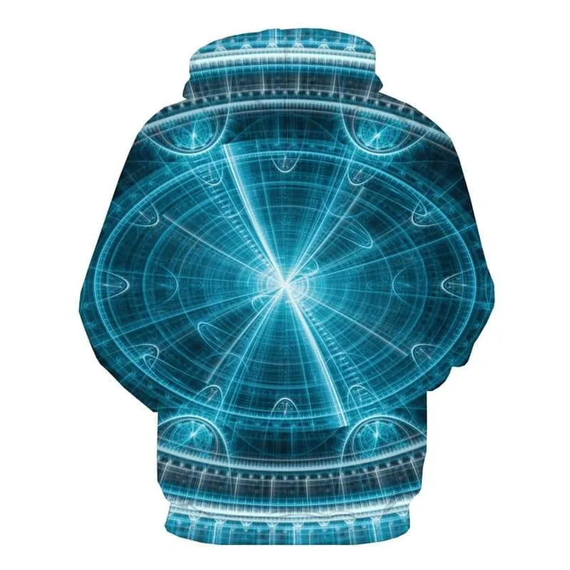 Psychedelic Hoodie Men Abstract Hoody Anime Metal Hooded Casual Technology Sweatshirt Printed