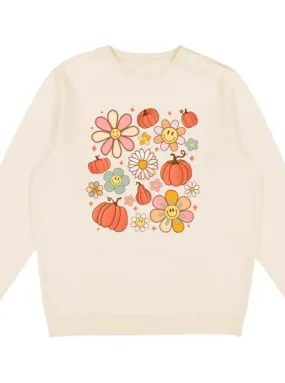 Pumpkin Daisy Doodle Adult Sweatshirt
