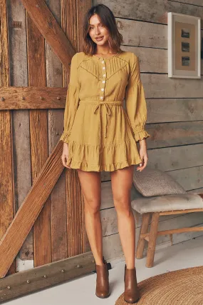 Rafael Ginger Long Sleeve Shirt Dress
