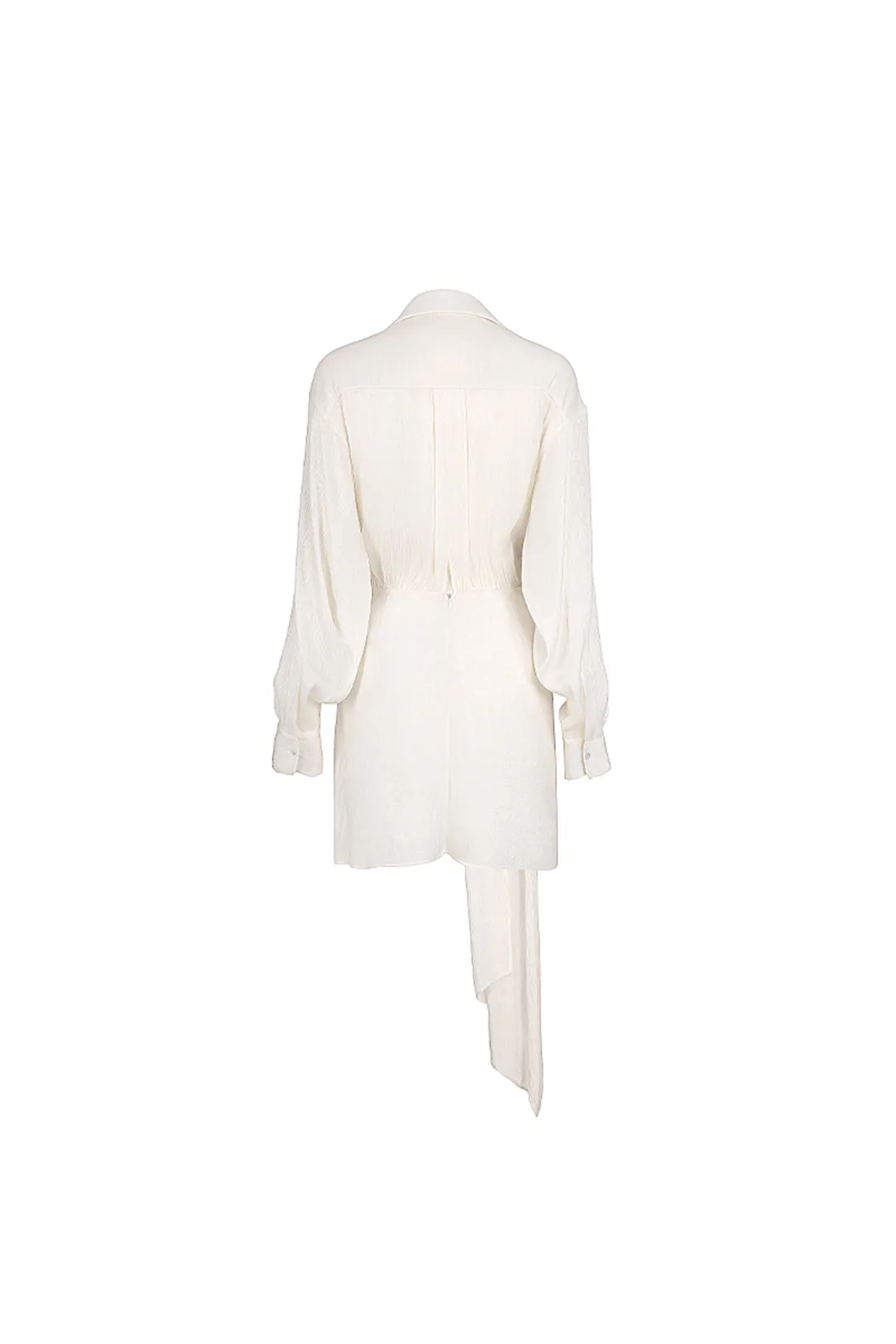 Regular knot shirt dress | White shirt dress | Vacation shirt dress