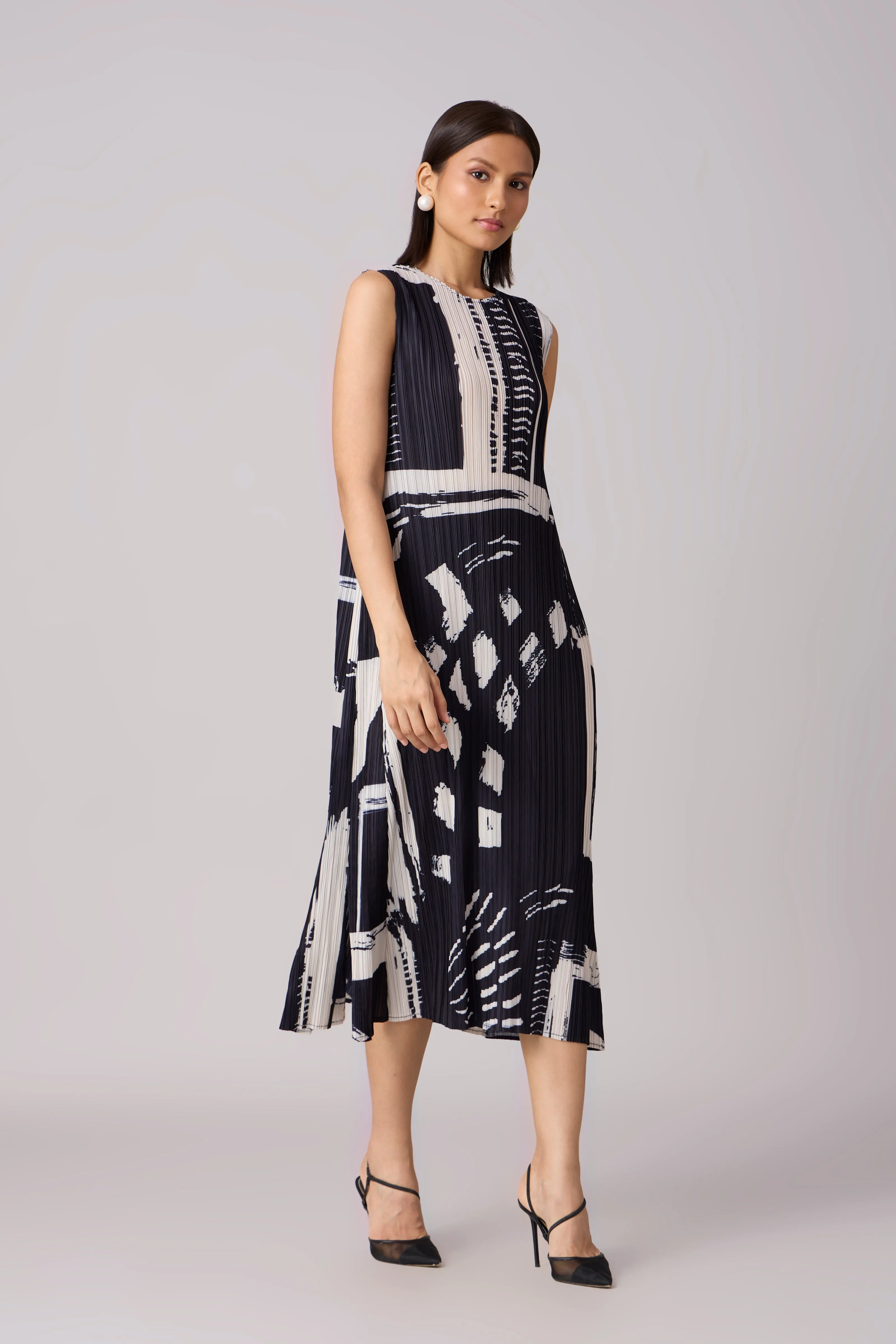 Renne Dress - Black & White
