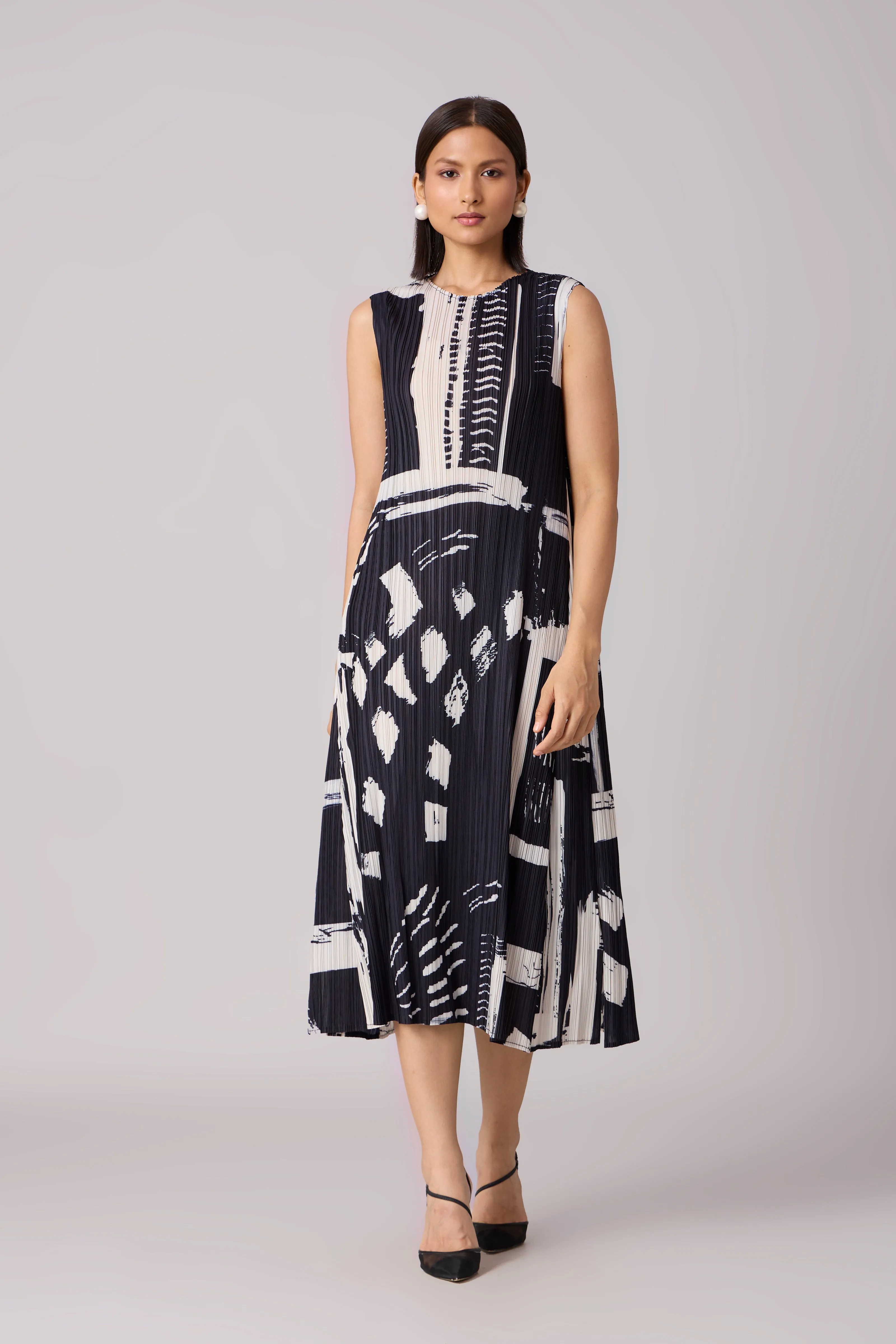 Renne Dress - Black & White