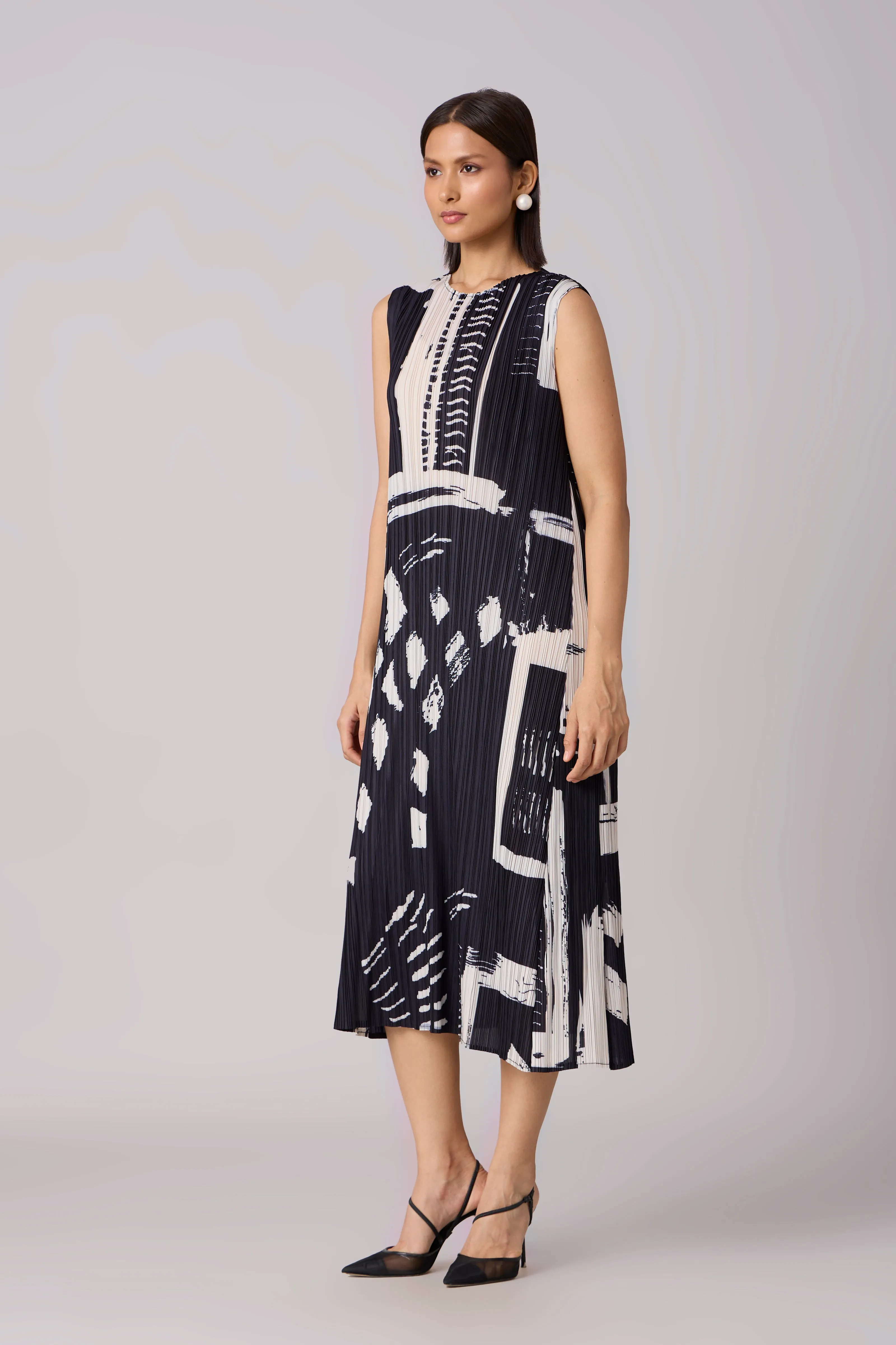 Renne Dress - Black & White