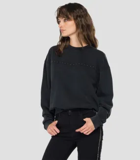 Replay W3580 crewneck sweatshirt with rhinestones