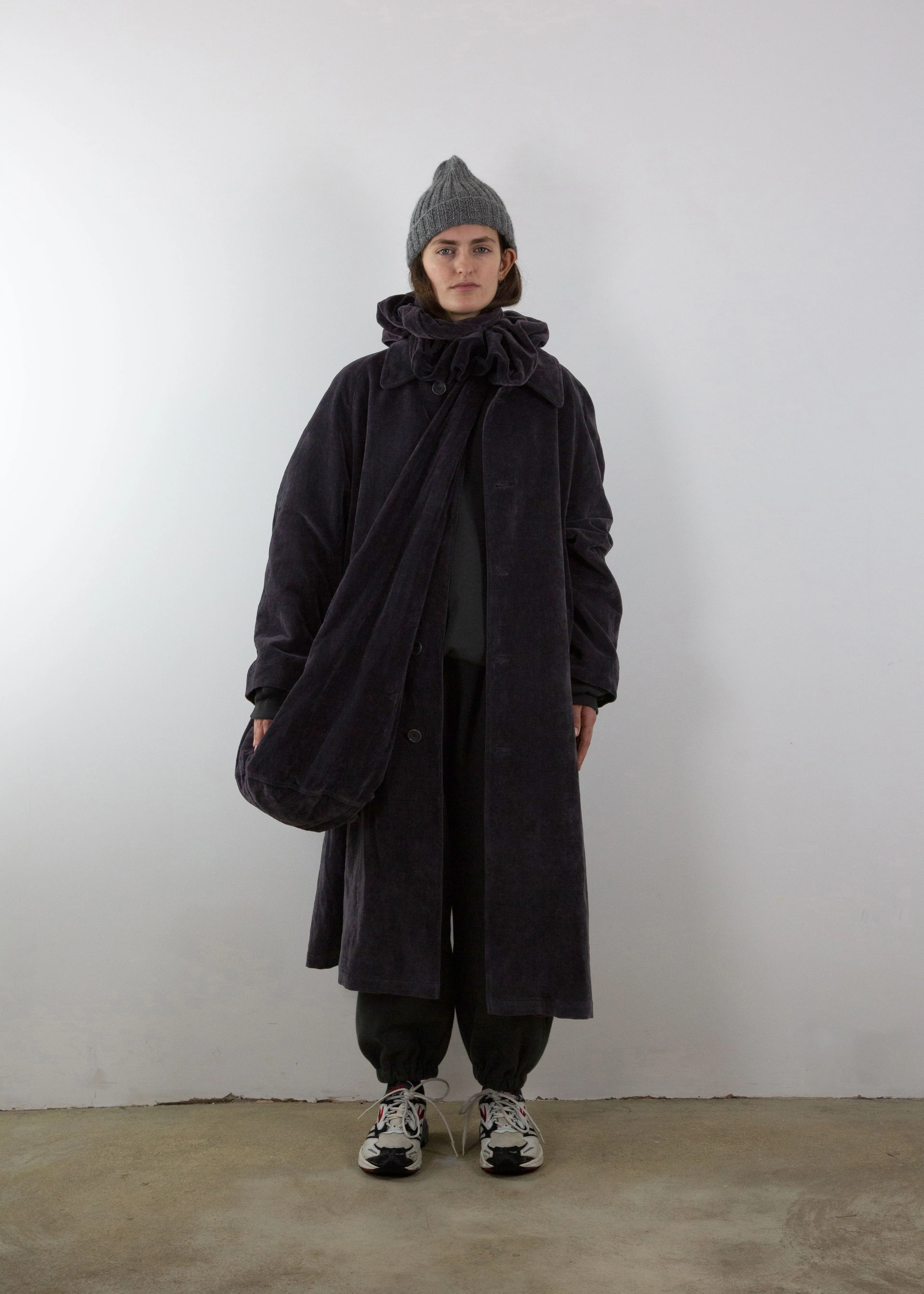SCRUNCHIE Scarf | Charcoal Velvet | last one