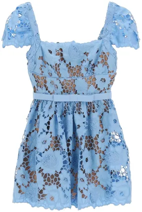 Self portrait mini dress in floral lace
