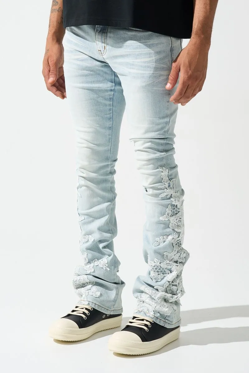 SERENEDE Garden Stacked Jeans (BLUE)