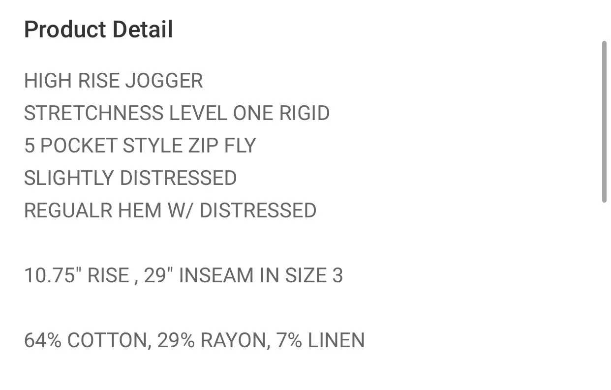 Shaley high rise denim jogger - Kan Can