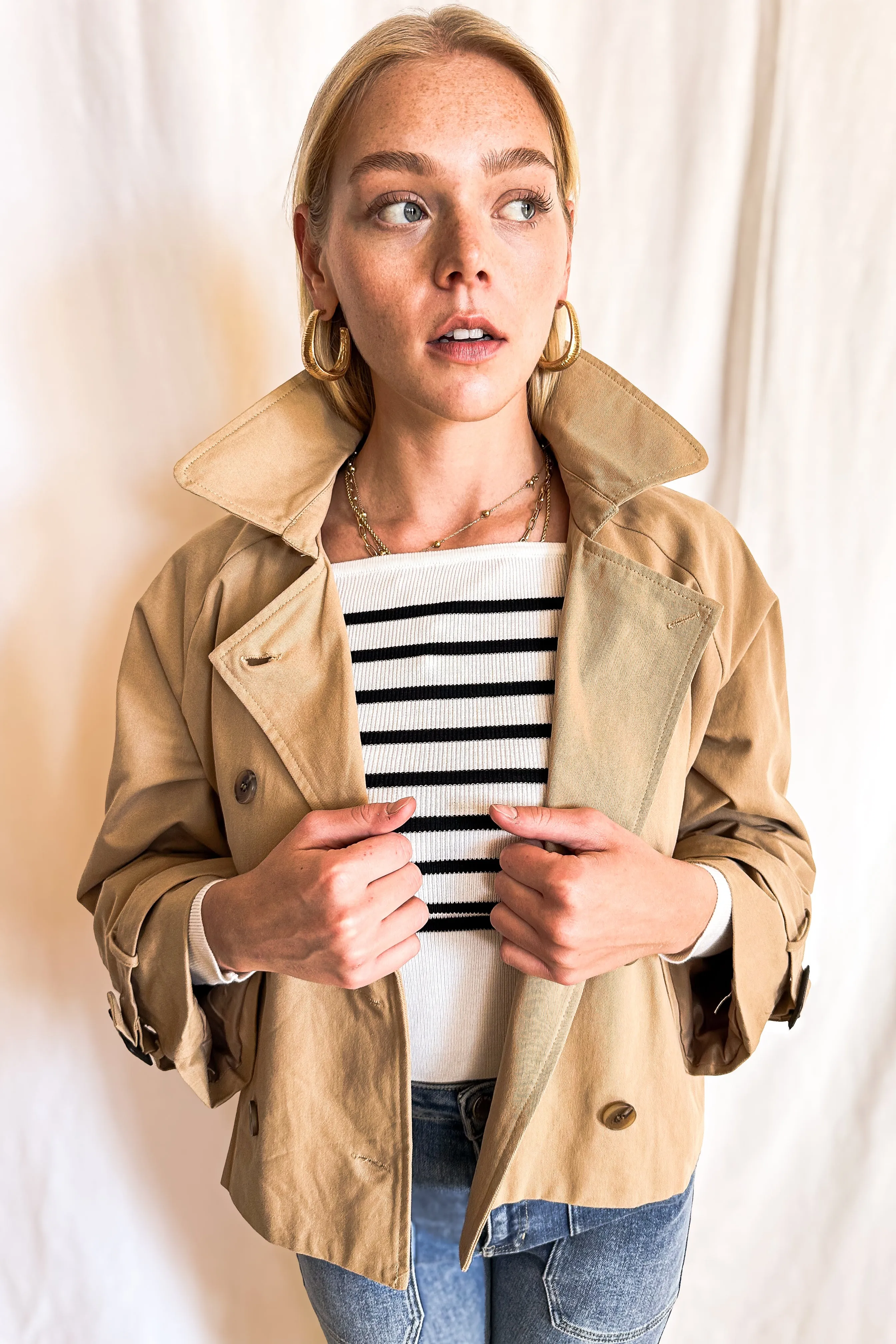 Short Trench Jacket / Khaki