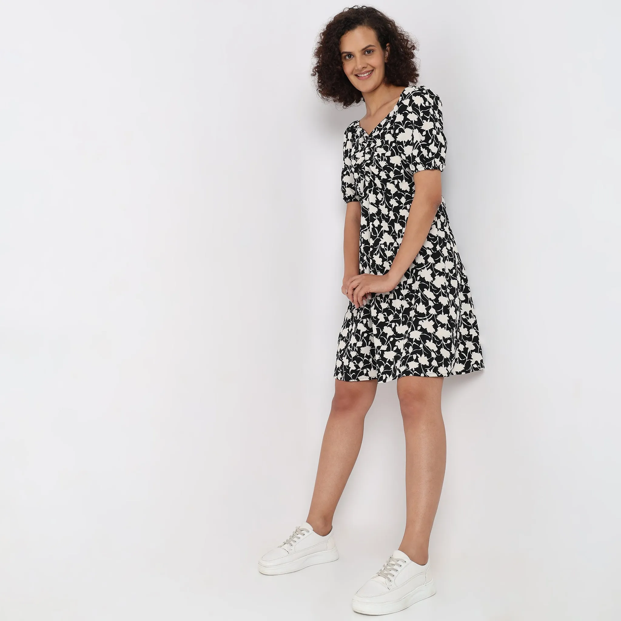 Slim Fit Floral Dress
