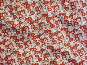 Small Circular Wine Floral - Poly/Cotton Print