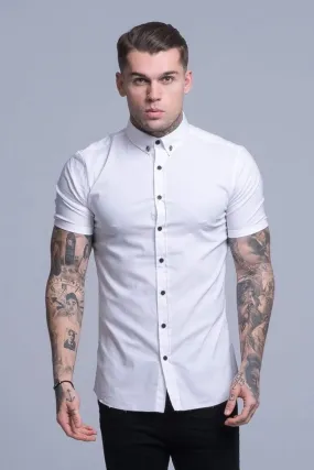 Smart Short Sleeved Disciple Men's Shirt - White