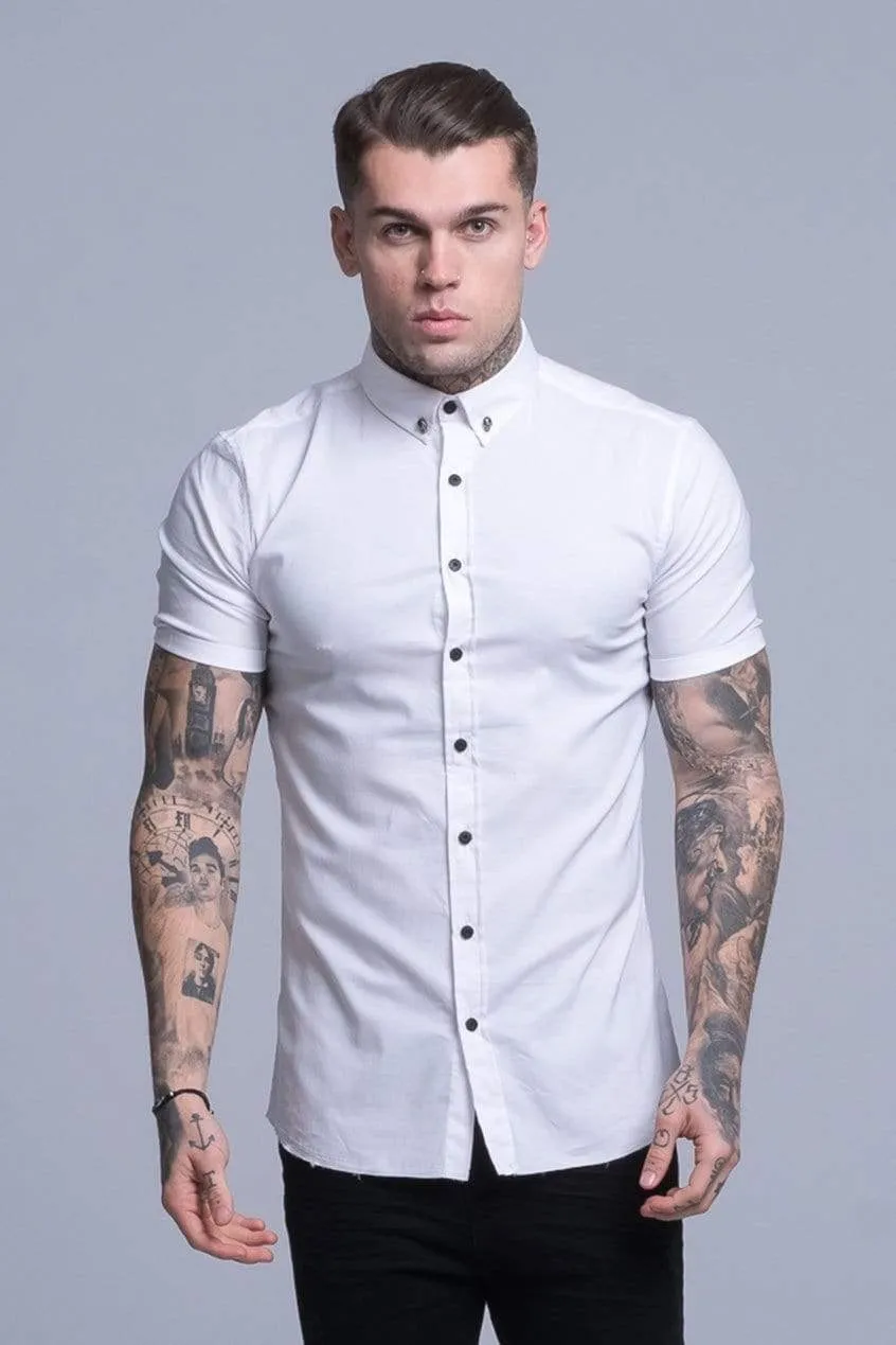 Smart Short Sleeved Disciple Men's Shirt - White