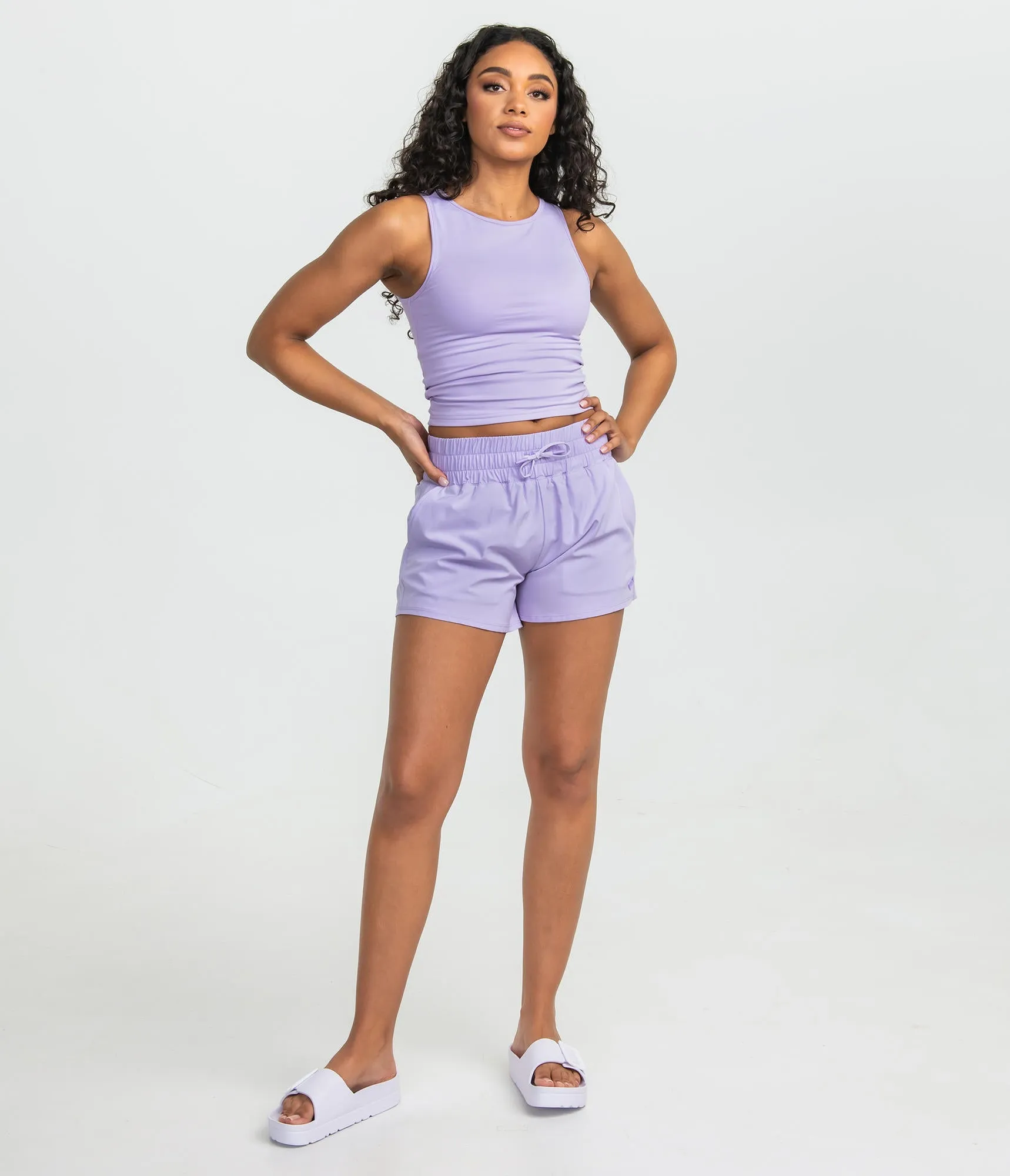 Southern Shirt Co Lined Hybrid Shorts - Purple Rose