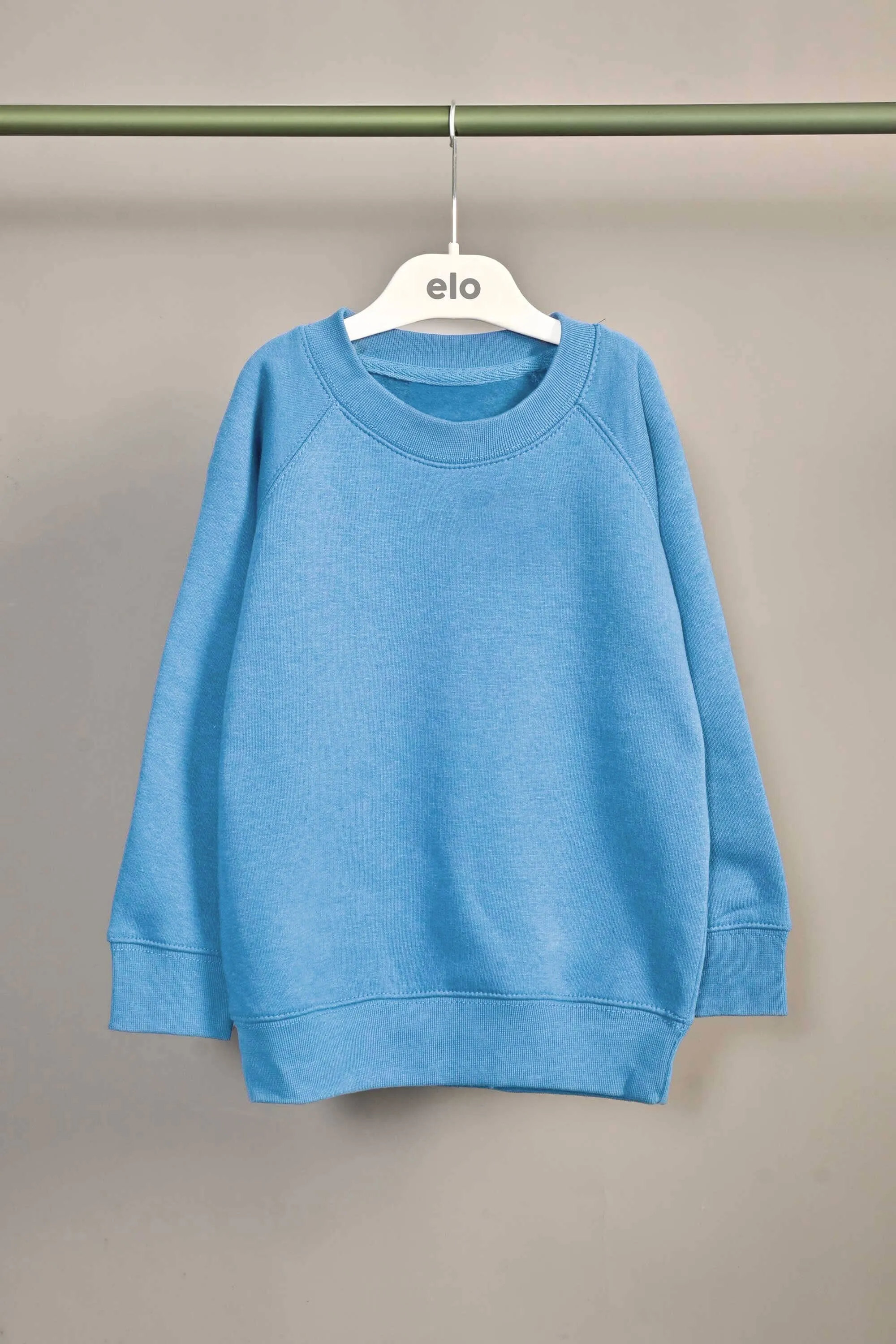 Sportex Kid's Solid Design Raglan Sleeve Fleece Sweat Shirt