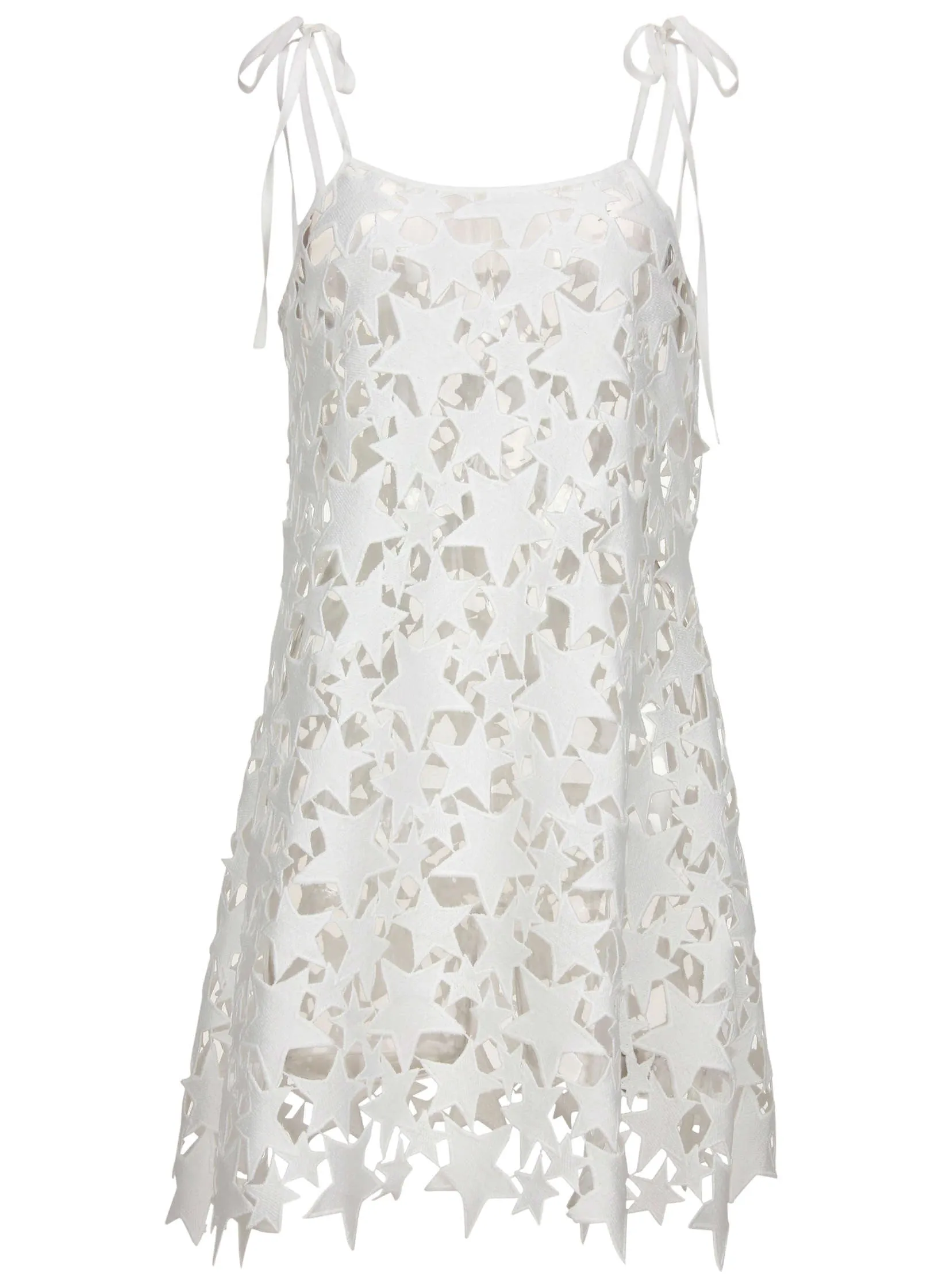 Star Lace Cover-Up Dress - White