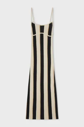 Stone Stripe Organic Cotton Blend Knit Dress