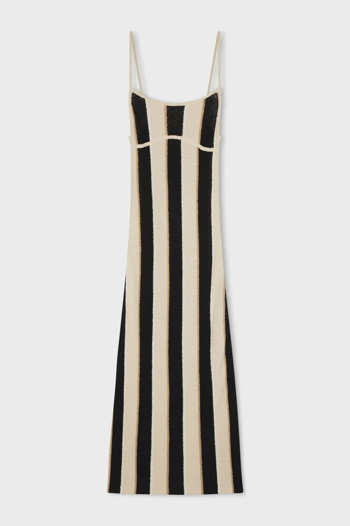 Stone Stripe Organic Cotton Blend Knit Dress