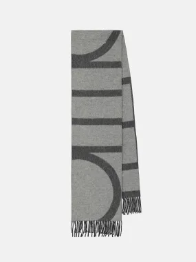 Striped wool scarf