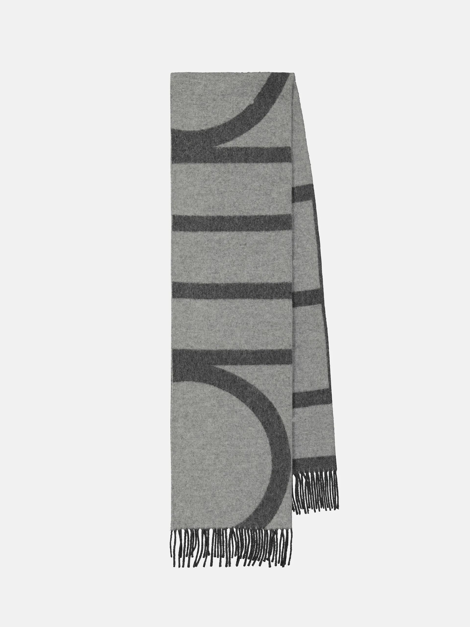 Striped wool scarf