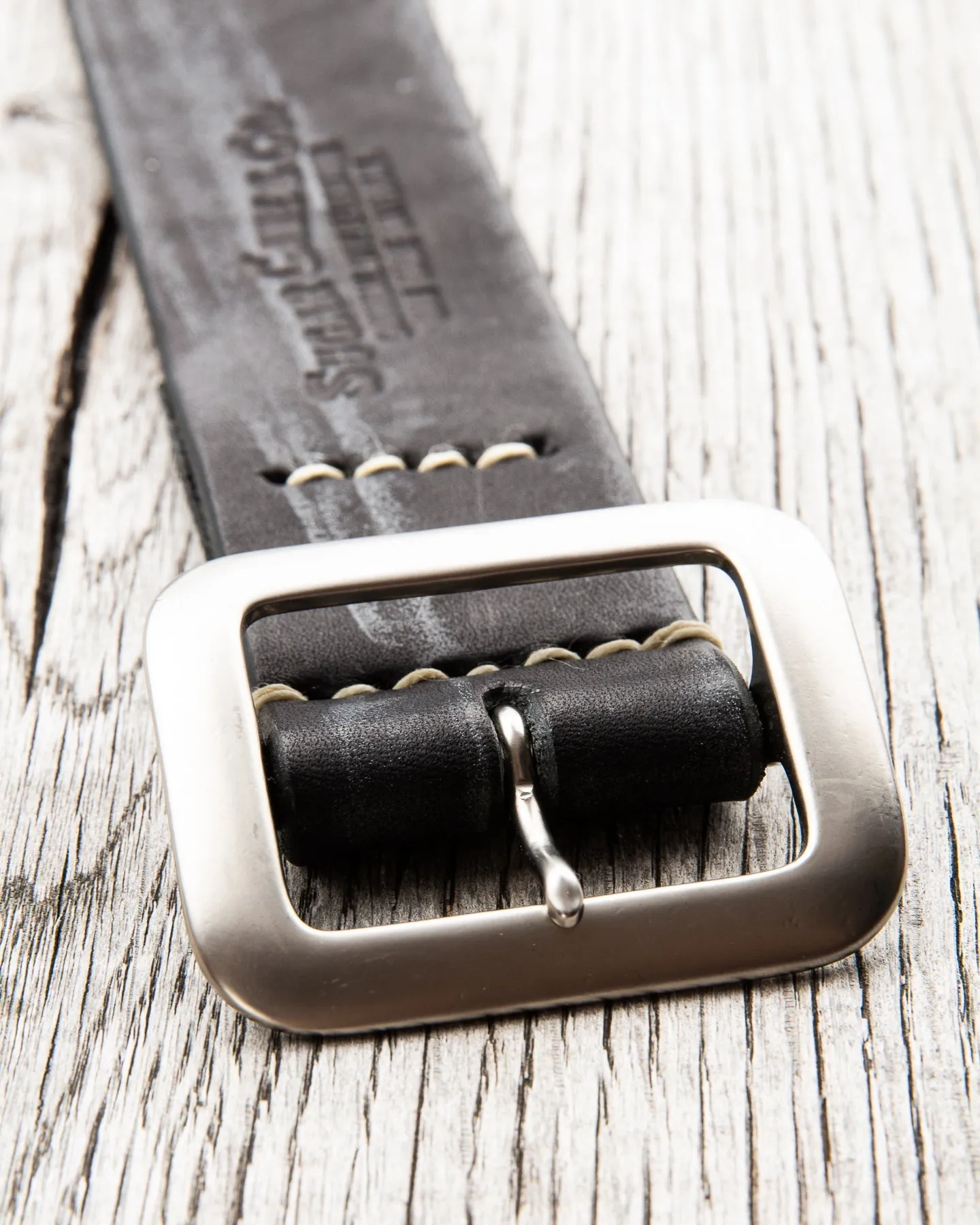 Sugar Cane & Co. Black Leather Belt SC02320