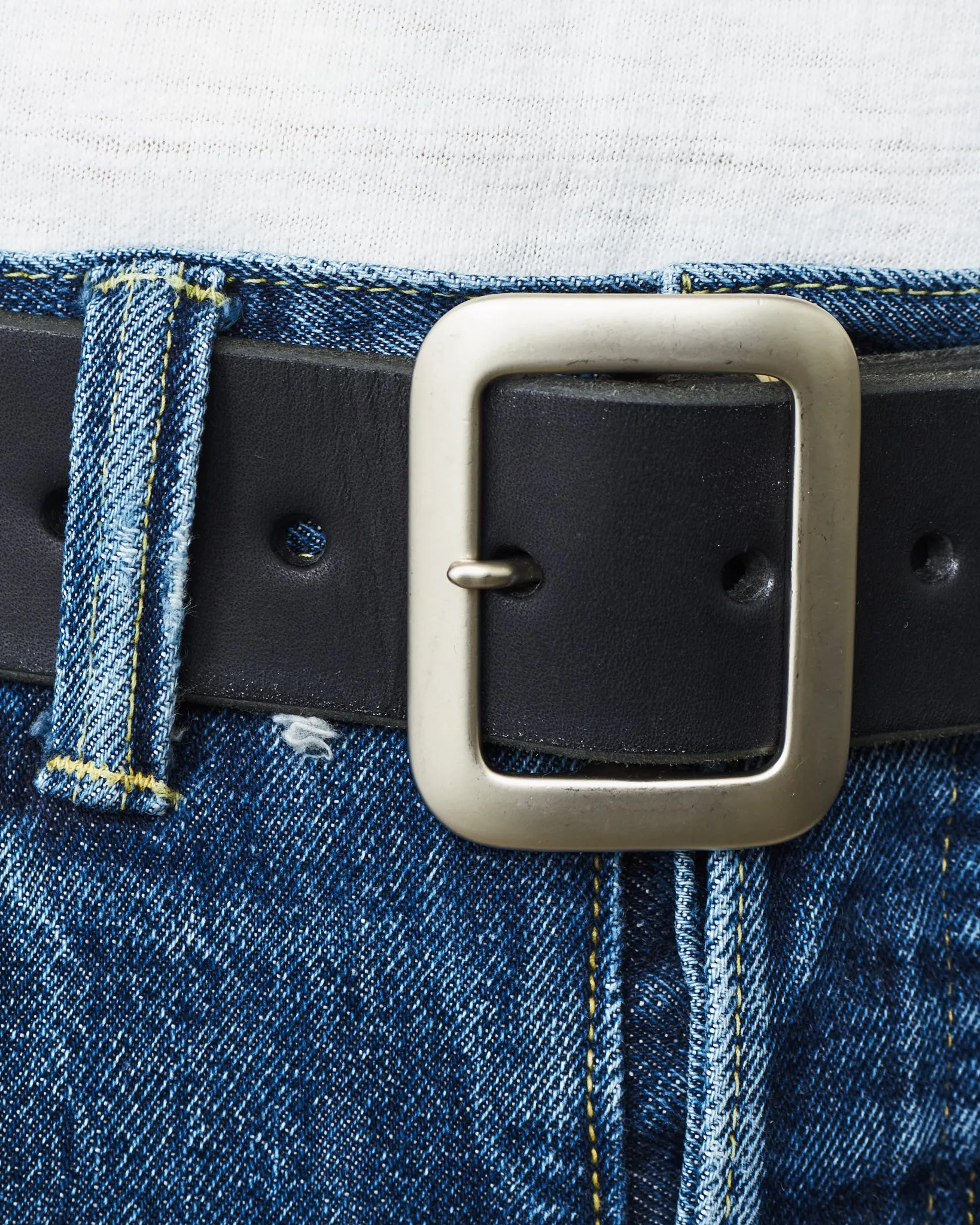Sugar Cane & Co. Black Leather Belt SC02320