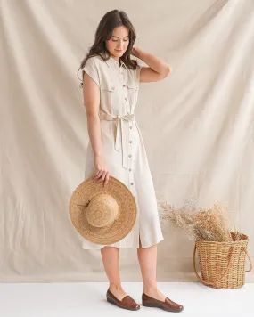 Sybille Shirt Dress - Natural