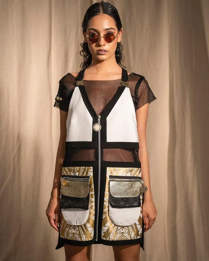 The Gold Starburst Yin-Yang Dress