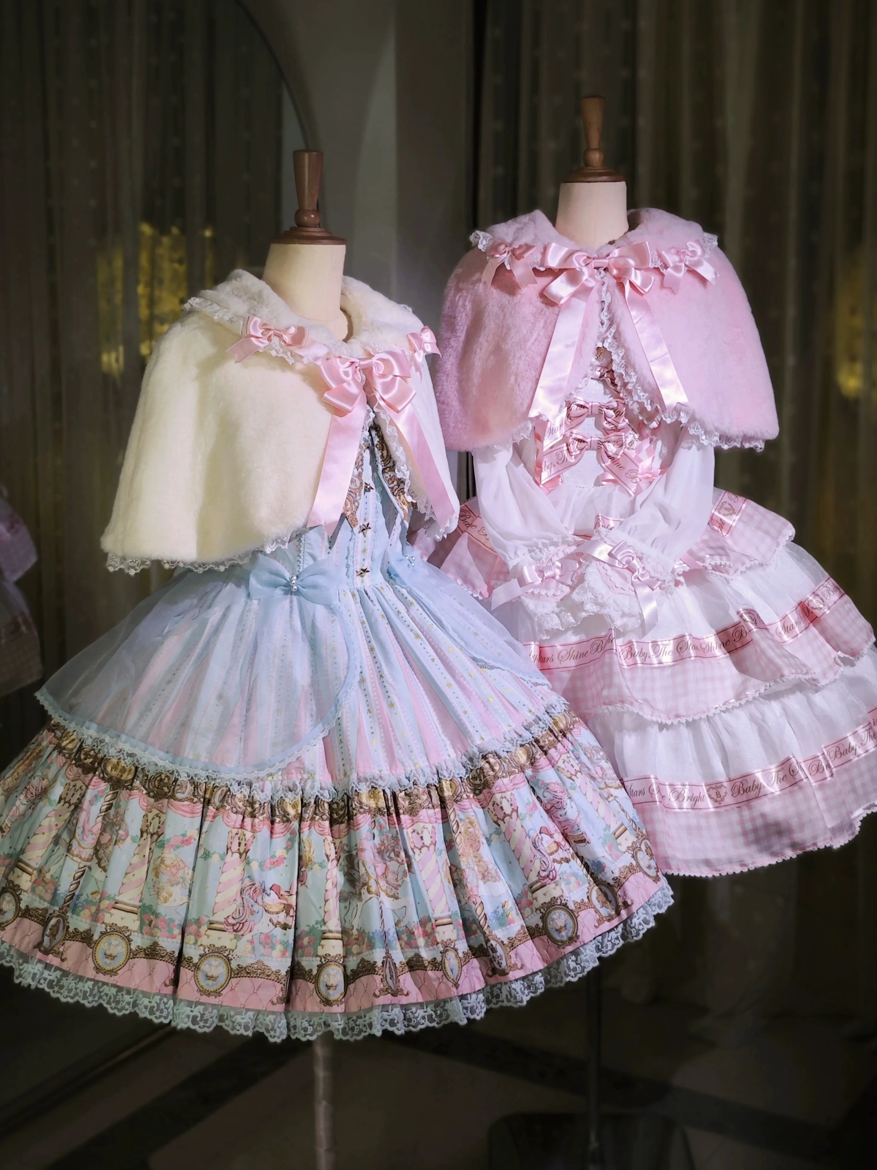 The Seventh Doll~Old School Lolita Cape Bunny Plush Short Coat