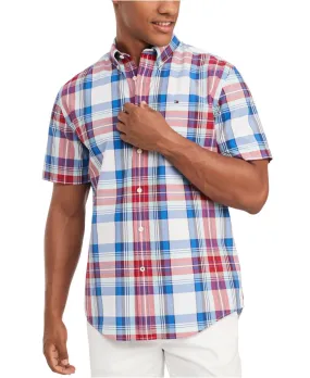 Tommy Hilfiger Men Button Down Short Sleeve Shirt Classic Fit