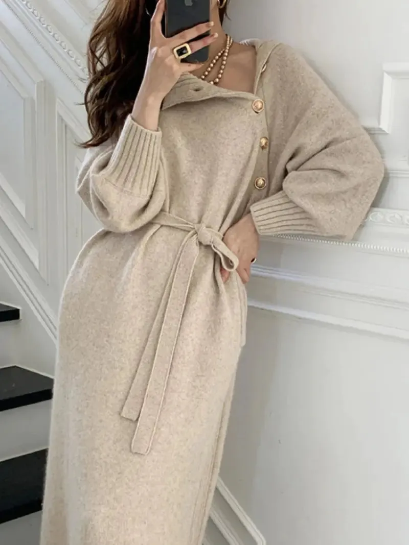 Turtleneck Knit Dress