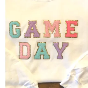 Varsity Game Day Sweatshirt - White