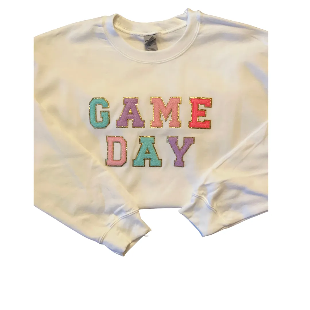 Varsity Game Day Sweatshirt - White