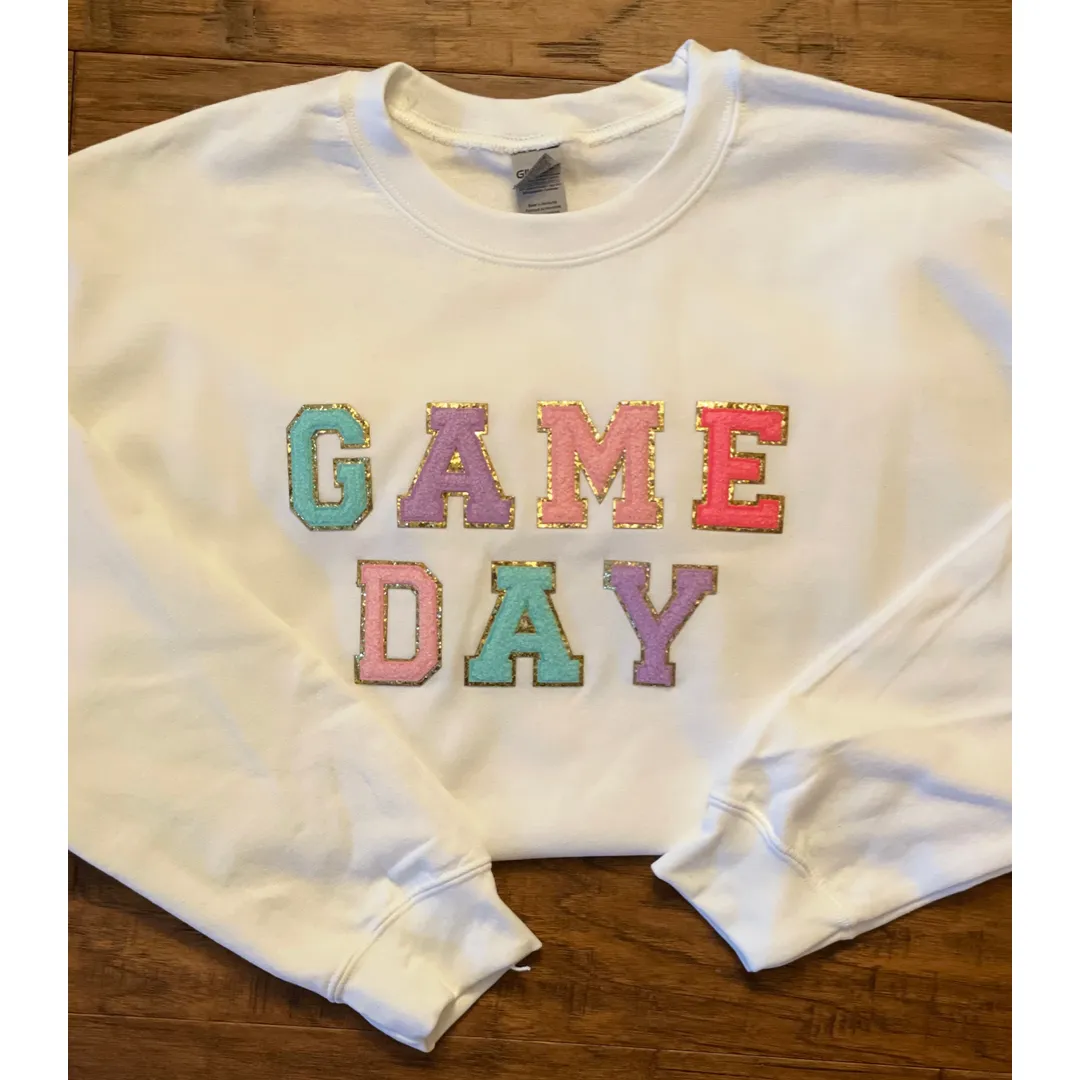 Varsity Game Day Sweatshirt - White