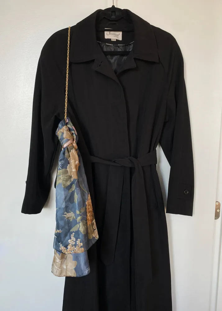 Veronica's Long Black Trenchcoat